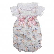 PQ210- Apricot: Baby Girls Luxury 2 Piece Outfit (0-12 Months)